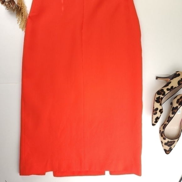 C/MEO Collective Orange Fron Panel Slit Spaghetti Strap Dress Sz M - Picture 5 of 10